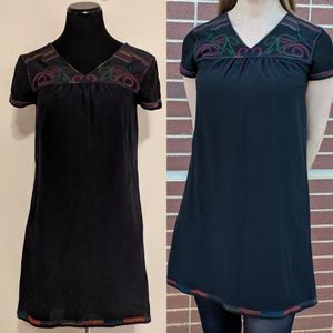 Madewell silk color stitch dress